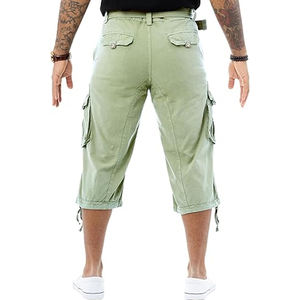 Men's Fitness & Casual Twill Denim Cargo <b>Shorts</b> Zip Fly Pants With Drawstring and Multi Pocket Streetwear Style Sports <b>Shorts</b> - Product Image 5