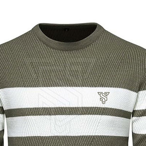 Meilleures ventes Sweat-shirt tricoté coupe ajustée et confortable pour homme, vêtements d'hiver décontractés avec motif uni - Product Image 5