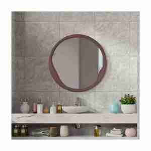 Espejo decorativo de joyería con marco de madera redondo hecho en La India de alta calidad y popular para uso en pared - Product Image 4