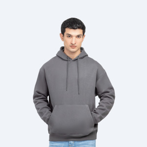 Sudadera con capucha de gran tamaño en blanco de algodón 100% de alta calidad para hombre, ropa informal, Sudadera con capucha hecha a medida para hombre - Product Image 1