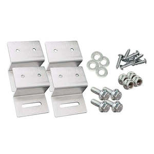 ชุดขายึดแผงโซลาร์เซลล์แบบ Z-Brackets 4 ชิ้น ทำจากอลูมิเนียมอัลลอยด์ สำหรับติดตั้งบนหลังคาเรียบ - Product Image 1