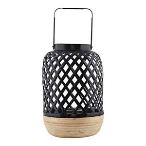 <b>Set</b> of 2 Wicker Iron Black Matte <b>Lantern</b> High Quality Home Decor Party Used Christmas Candle <b>Lantern</b> - Product Image 3