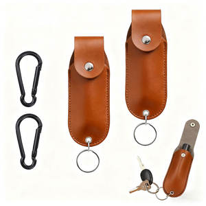 100% High Quality Leather Pepper Spray Pouch <b>Keychain</b> Self Defense <b>Safety</b> Spray Holder For Everyday Use - Product Image 1