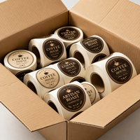 Autocollant personnalisé avec votre logo, étiquette d'emballage, rouleau d'étiquettes pour bouteilles, étiquette imperméable personnalisée pour boulangerie et café, pour l'emballage