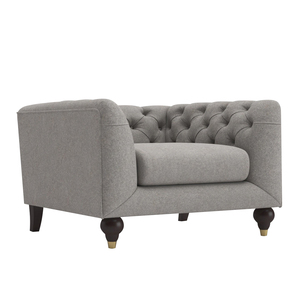 Fauteuil Emsworth par canapé simple chaise en bois de teck de haute qualité pour hôtel maison salon design moderne avec revêtement en tissu - Product Image 3