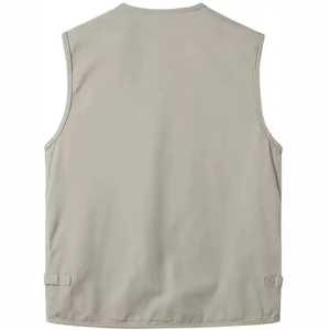 Logotipo estampado personalizado Casual transpirable invierno secado rápido trabajo carga fotógrafo lienzo utilidad a prueba de viento al aire libre hombres chaleco - Product Image 3