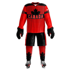2025 más vendidos 100% poliéster uniforme de hockey sobre hielo hecho a medida uniforme de hockey sobre hielo mejor precio uniforme de hockey sobre hielo servicio OEM - Product Image 1