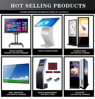 Écran d'affichage publicitaire pour kiosque, écran LCD numérique intérieur HD 55 pouces, affichage numérique vertical sur pied, écran tactile