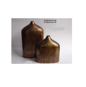 Decorative Punched Aluminum Sheet Metal <b>Vase</b> Copper Plated Aluminum Flower <b>Vase</b> Copper Plating Metal Flower <b>Vases</b> Shiny - Product Image 3
