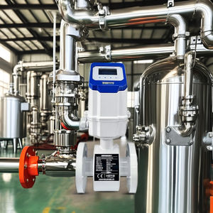 Pemasangan Mudah Layar OLED Cerdas Pelapis <span class=keywords><strong>PFA</strong></span> Baja Tahan Karat Solusi Satu Atap Pengukur Aliran Elektromagnetik untuk Air - Product Image 1