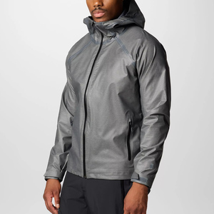 Proveedor de equipos para exteriores Chaqueta cortavientos ligera con capucha para hombre Chaqueta de senderismo impermeable para corredores Campistas Ronpex - Product Image 1