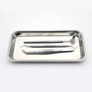 Sonde miroir dentaire en acier inoxydable et kit d'instruments à épiler de 3 équipements dentaires CE fabriqués au Pakistan - Product Image 1