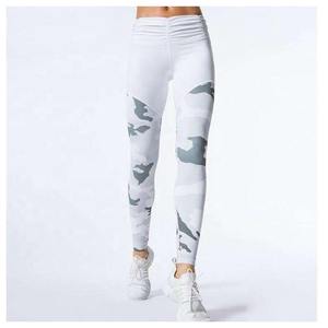 Pantalones de Yoga de Cintura Media para Mujer, Diseño Sólido, Ropa Deportiva Informal para Gimnasio, Cintura Elástica, Decoración de Encaje de Spandex/Nailon - Product Image 1