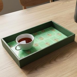 Bandeja de Servicio de Madera de Lujo, Color Verde, con Adhesivo, Disponible para Restaurantes y Hoteles a un Precio Más Bajo - Product Image 1