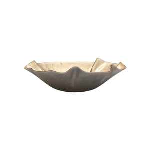 Ensaladera de Metal elegante y moderna con revestimiento de oro negro para Hotel, hogar, restaurante, mesa, cuenco para servir para sala de estar, MOQ 50 piezas - Product Image 1