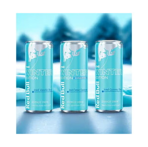 Bebida Energética Red Bull Edición Hielo, Gummy Bear Helado, Paquete de 24 Latas de 250 ml con Sabor Frutal Refrescante a Arándanos, Vainilla y Eucalipto - Product Image 1