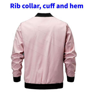 2023 personnalisé hommes coupe-vent toile Bomber veste support résistant à l'eau avant Zip Design à la mode hiver léger respirant - Product Image 2