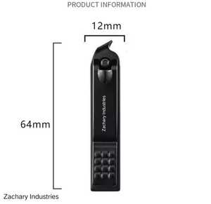 Zachary Industries ที่ตัดเล็บสแตนเลสสีดำ,ที่ตัดเล็บสำหรับผู้ชายและผู้หญิง - Product Image 2