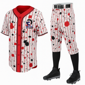 ชุดเครื่องแบบชุดกีฬาเบสบอลชุดเจอร์ซีย์และกางเกงผลิตตามสั่งสำหรับโรงเรียนวิทยาลัยหรือสโมสรการแข่งขันกีฬา - Product Image 6