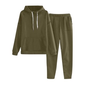 Sudadera con capucha y pantalones deportivos para hombre, conjunto de dos piezas, Sudadera con capucha y cuello redondo, equipo para correr con cordón, ropa deportiva estampada transpirable - Product Image 1