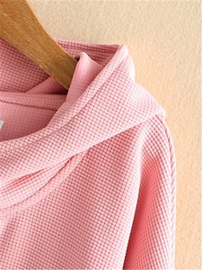 Sudaderas con capucha lisas informales 2025 para mujer, sudaderas con cremallera y hombros caídos personalizadas de primera calidad, nuevo jersey transpirable de algodón 100% - Product Image 3