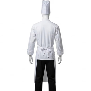 ชุดยูนิฟอร์มเชฟผ้าฝ้ายสำหรับร้านอาหารและบาร์ ผ้าฝ้ายผสม ระบายอากาศได้ดี ทนทาน ชุดครัวมืออาชีพ เสื้อผ้าสำหรับบริการอาหาร - Product Image 4