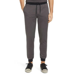 กางเกงจ็อกเกอร์สำหรับผู้ชายกางเกงวิ่งสีพื้นผ้าย้นน้ำหนักเบาแบบลำลองและใช้งานกลางแจ้ง - Product Image 1