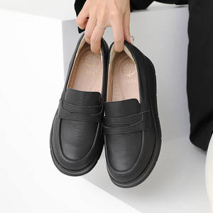 [JSHOE] Mocasines de Piel de Cordero Genuina Hechos a Mano para Mujer, Tacón Bajo de 4.5cm, Zapatos Casuales Cómodos para Caminar - Product Image 1