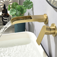 Robinet de baignoire brossé montage au sol baignoire autoportante sur pied salle de bain avec robinets de douche à main