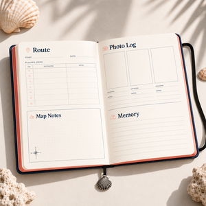 Diario di Viaggio Personalizzato LABON Neon Coast A5, Copertina Rigida in Denim, Pianeggio Orizzontale, Agenda Retro con Tema Tramonto, Quaderno Personalizzato OEM - Product Image 2