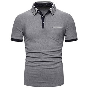 Polo coupe ajustée T-shirt tactique de sport à manches courtes Polos de golf athlétiques Chemises à col élégantes et décontractées pour hommes - Product Image 1