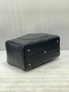 Bolsa de lona de viaje estructurada de cuero PU de grano de guijarro negro vintage - Product Image 4