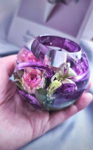 Portavelas de Resina y Madera Maciza Hecho a Mano de Lujo con Vela de Aromaterapia para Decoración de Mesa y Hogar - Product Image 3