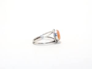 Bague en pierre précieuse cornaline orange naturelle en argent sterling 925 forme ovale unisexe bijoux de créateur de mode de mariage écologique - Product Image 4