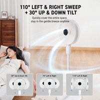 Ventilateur sur pied intelligent à brumisation, moteur DC silencieux, 7 vitesses, télécommande, oscillant, avec humidificateur pour la maison et le bureau