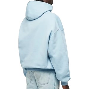 Sweat-shirt à capuche unisexe poids lourd 400 GSM coton tricoté sweat-shirt col capuche hommes femmes OEM/ODM bas prix impression vierge - Product Image 3