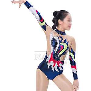 Justaucorps de gymnastique professionnel pour femmes body en Nylon extensible en gros filles femmes justaucorps de gymnastique - Product Image 3