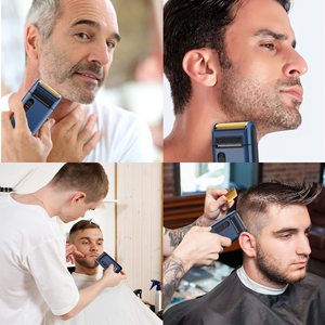 Rasoir électrique doré pour homme, sans fil, format voyage, à lame unique, rechargeable par USB, pour le visage - Product Image 3