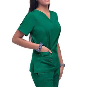 Uniformes de gommage médicaux femmes gommage infirmière uniforme haut pour hôpital OEM Service gommage infirmière - Product Image 2