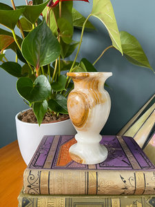 แจกันดอกไม้หินออนิกซ์หรูหราทันสมัย ของตกแต่งบ้านสวยงาม กระถางดอกไม้สำหรับตกแต่งสวน โชว์หินอ่อนออนิกซ์ธรรมชาติที่งดงาม - Product Image 6