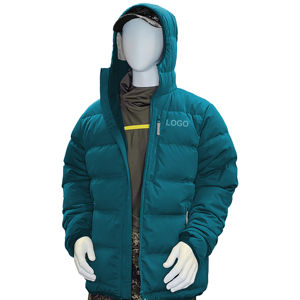 Blouson matelassé en toile à capuche personnalisé pour homme, respirant et à séchage rapide, imperméable, style streetwear réversible pour l'hiver - Product Image 4