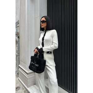 Pantalon de costume pour femme Cornelia 9962 avec bordure côtelée - Product Image 6