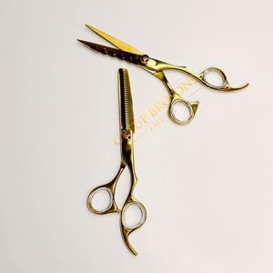 Ciseaux de barbier élégants sur mesure avec manche en céramique, lames en acier inoxydable, ciseaux à effiler pour droitiers, 26 dents - Product Image 2