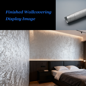 300gsm Diatomeenerde Silberfolie Künstlerischer Druck PVC-Vinyl-Tapete - Umweltfreundlich Verschleißfest für Zuhause/Hotel/Büro - Product Image 3