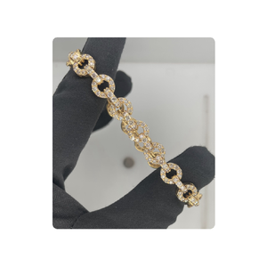 Fournisseur indien de bracelets en diamants classiques en or 18 ct avec diamants VS SI Bijoux de mode plaqués or dans un style mignon - Product Image 4