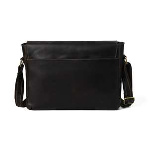 Maletín de hombro para portátil de cuero genuino para hombre de calidad superior con correa para viajes - Product Image 4