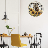 Horloge murale ronde personnalisée avec logo, impression directe UV sur PVC, silencieuse, sans tic-tac, horloge décorative personnalisée pour la maison, le bureau, cadeau