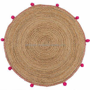Tapis et tapis de sol tressés en Jute 100% naturel, fait à la main indien de haute qualité dernier Design - Product Image 2