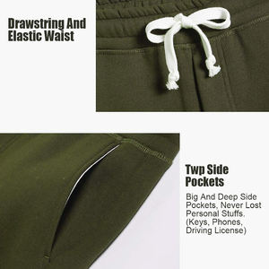 <b>Mens</b> Custom Fleece <b>Shorts</b> in Cotton French Terry with Screen Printing for Personalized Style and Ultimate Comfort Sweat Pants - Product Image 4