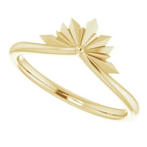 Stuller Star <b>Ring</b> 52004:102P Fashionable Geometric Cut 14KY <b>Titanium</b> <b>Ring</b> with 18K Gold Plating Orthodox Gift for Kids Children - Product Image 5
